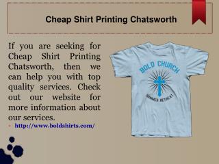 Cheap Shirt Printing Chatsworth