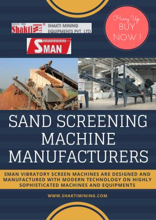 Sand Screening Machine Manufacturers