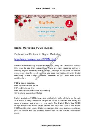 Digital Marketing PDDM dumps