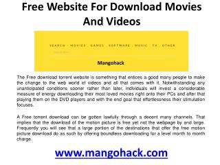 Free webiste for download movies and videos