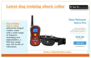 Latest dog training shock collar