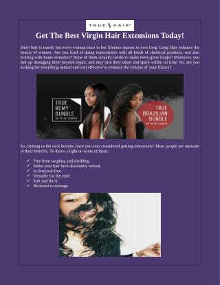 Get The Best Virgin Hair Extensions Today!