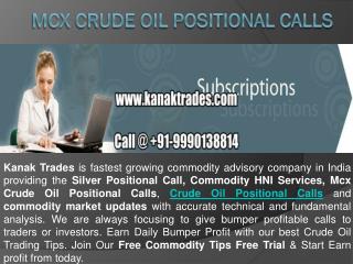 Mcx Crude Oil Positional Calls