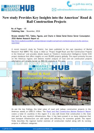 America’s Road & Rail Construction Projects Market Report