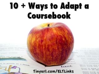 10 Ways to Adapt a Textbook