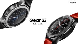 Samsung Gear S3 Sales Guide
