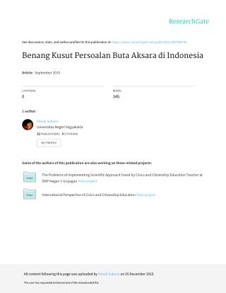 Benang Kusut Persoalan Buta Aksara di Indonesia