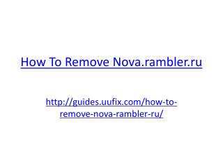 How to Remove Nova.rambler.ru