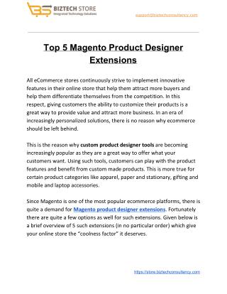 Top 5 Magento Product Designer Extensions