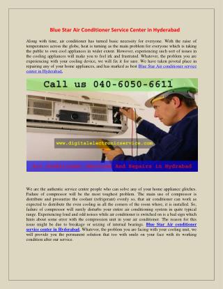 Blue Star Air Conditioner Repair Center in Hyderabad