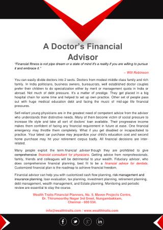 A Doctor’s Financial Advice