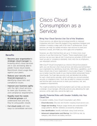 Cisco Cloud Consumption as a Service