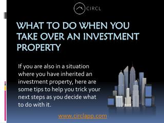 What To Do When You Take Over An Investment Property