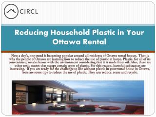 Reducing Household Plastic in Your Ottawa Rental