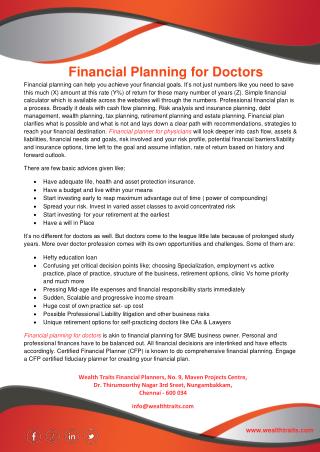 Financial Planning for Doctors