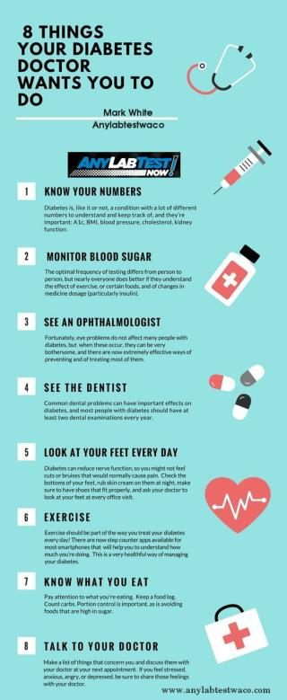 8 Things Your Diabetes Doctor Wants You To Do