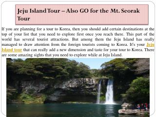 Jeju Island Tour