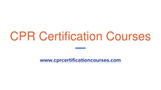 Online CPR Certification For Healthcare Providers