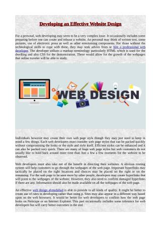 Developing an Effective Website Design