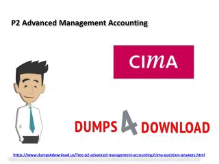 Pass P2 CIMA Exam Question - Dumps4Download