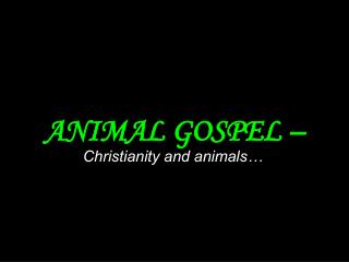 ANIMAL GOSPEL –