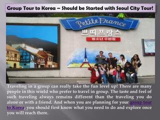 Group tour to Korea