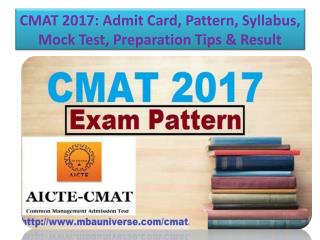 CMAT 2017: Admit Card, Pattern, Syllabus, Mock Test, Preparation Tips & Result