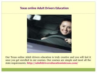 Approved Online Adult Drivers ed