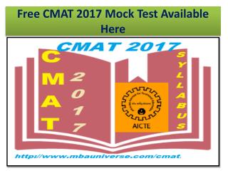 Free CMAT 2017 Mock Test Available Here