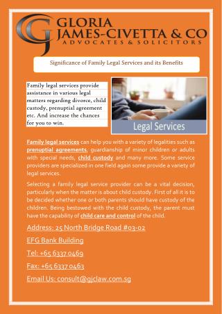 Significance of Family Legal Services and its Benefits