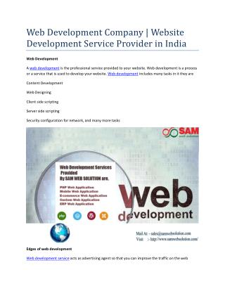 Web Development Company | Website Development Service Provider in India