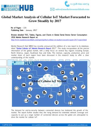 Market Analysis Report of Cellular IoT Industry 2021