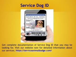 Service Dog Registration