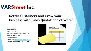 Retain Customers and Grow your E-business with Sales Quotation Software