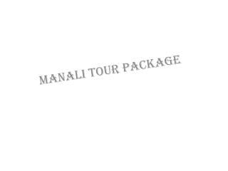 manali tour package