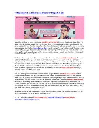 rockabilly punk clothing