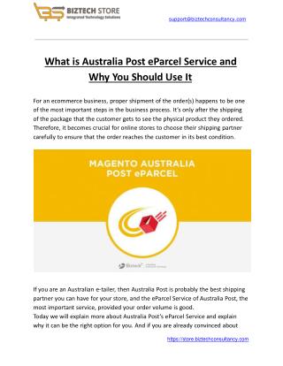 What is Australia Post eParcel Service and Why You Should Use It