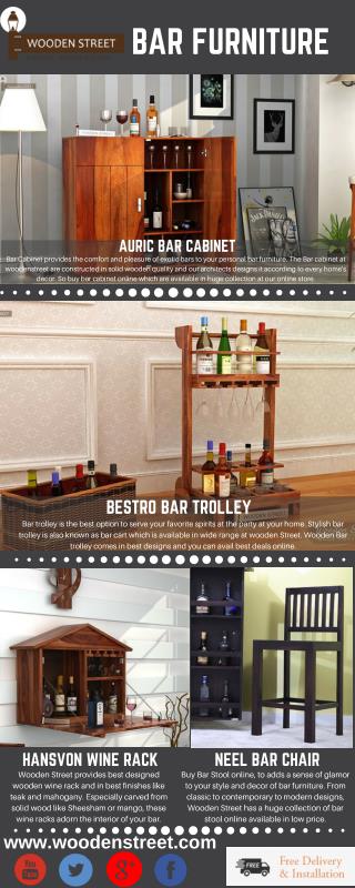 Bar Furniture - Buy bar furniture online in India @ Wooden Street and get best offers