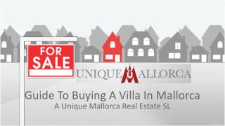 Guide to buying a villa in Mallorca