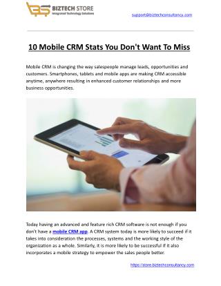 10 Mobile CRM Stats You Don't Want To Miss