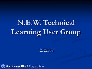 N.E.W. Technical Learning User Group