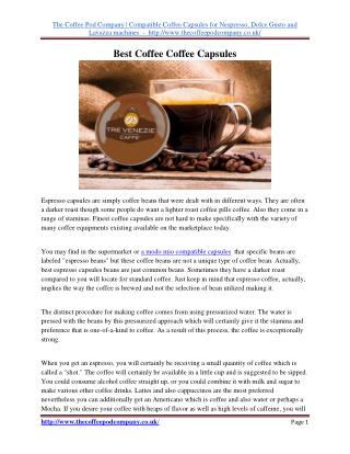 Ideal Coffee Coffee Capsules