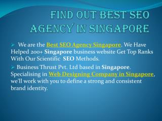 Find out best seo agency in singapore