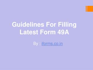 How to download NSDL Form 49A