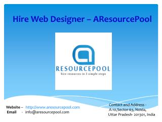 Hire Web Designer - AResourcePool