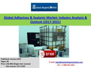 2017-2021 Adhesives and Sealants Market Forecasts Analysis