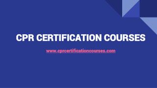 Online CPR Classes