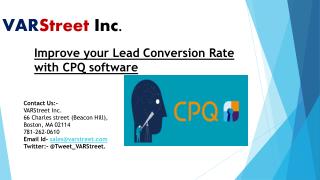 Improve your Lead Conversion Rate with CPQ software