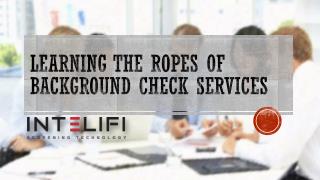 Learning the Ropes of Background Check Services