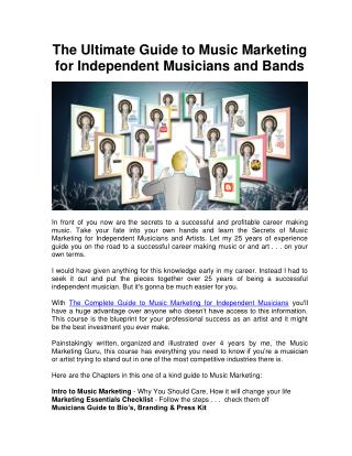 The Ultimate Guide to Music Marketing for Independent Musicians and Bands
